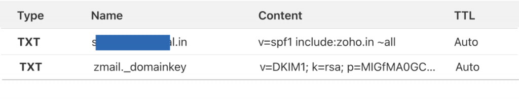 spf dkim records in dns